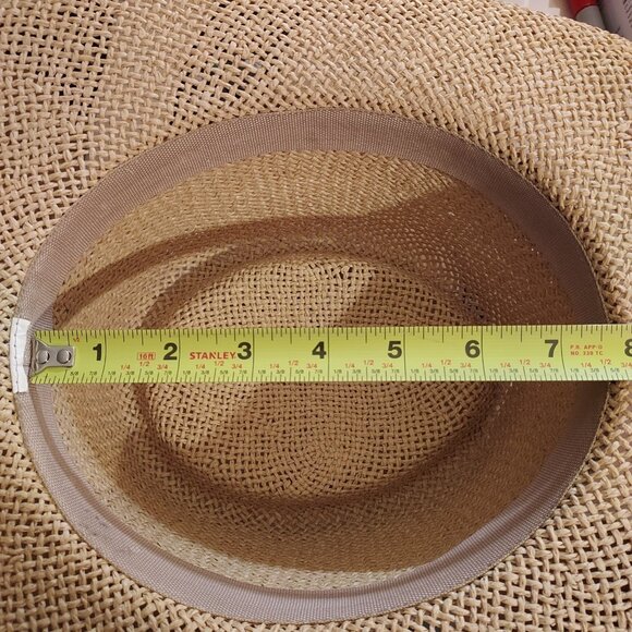 Coastal Cowgirl Hat Belt Sliver Eagle Details Summer Straw Head Diameter Size 22 - Picture 10 of 13